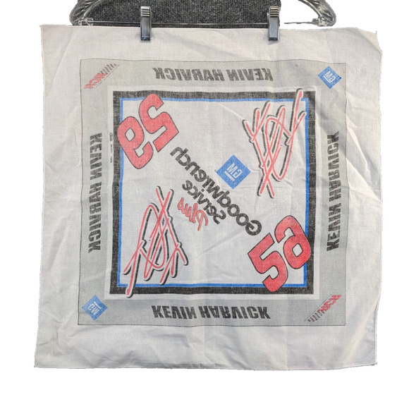 RCR Kevin Harvick Goodwrench Service Bandana White Size 21x21 #29 Logo - Picture 2 of 5